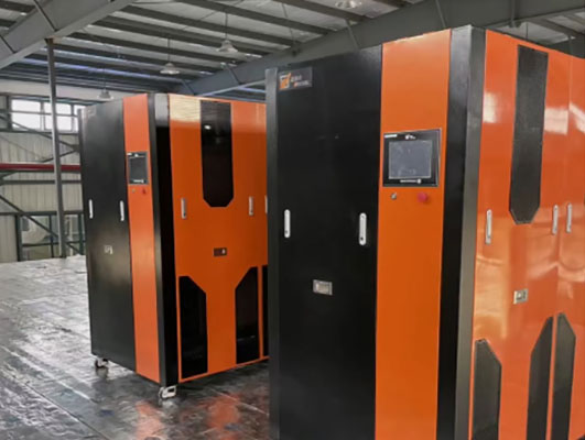 江蘇某大型合資電纜企業(yè)兩臺(tái)1.2噸邁迪升模塊爐